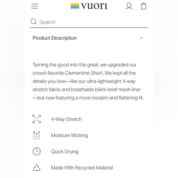 Vuori Clementine Shorts - Picture 5 of 7